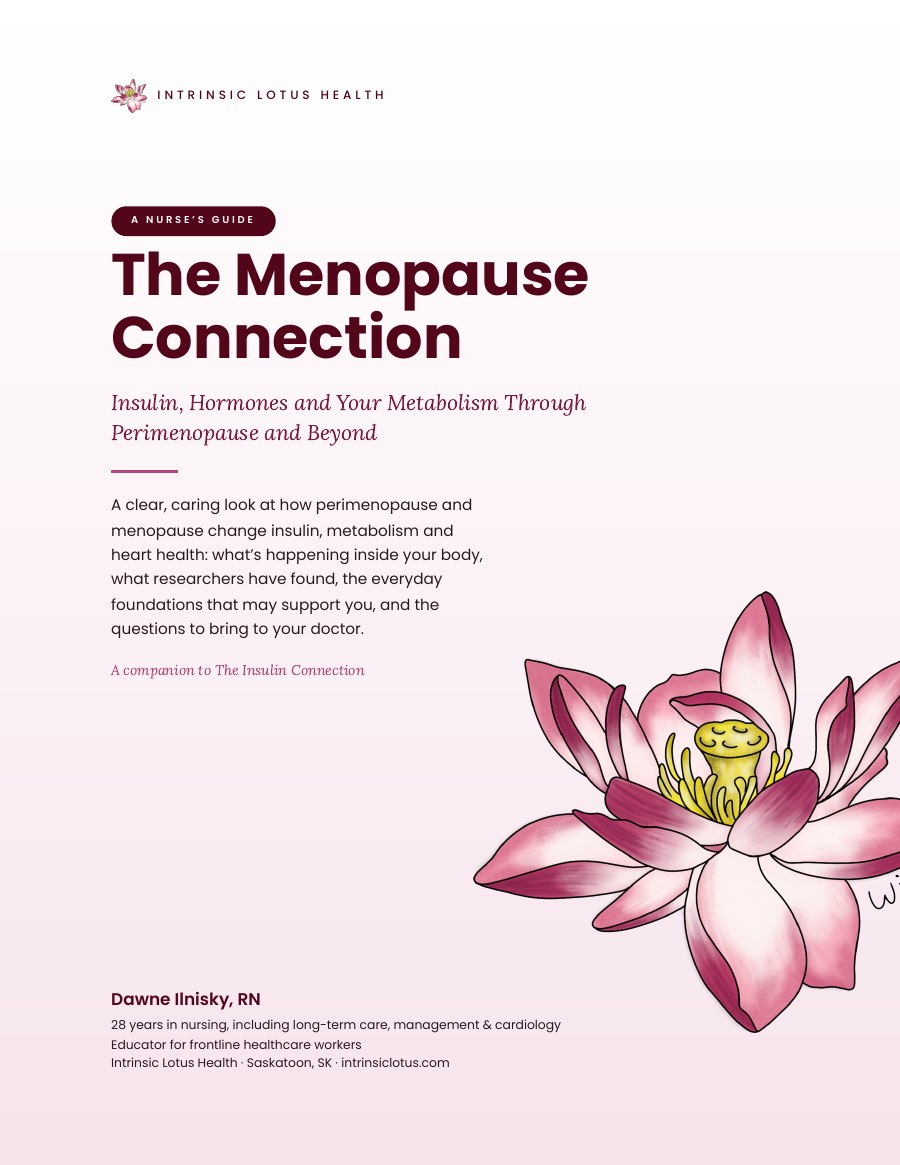 Cover of The Menopause Connection guide by Dawne Ilnisky, RN