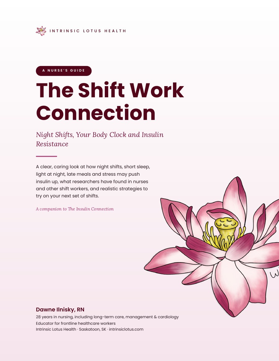 Cover of The Shift Work Connection guide by Dawne Ilnisky, RN